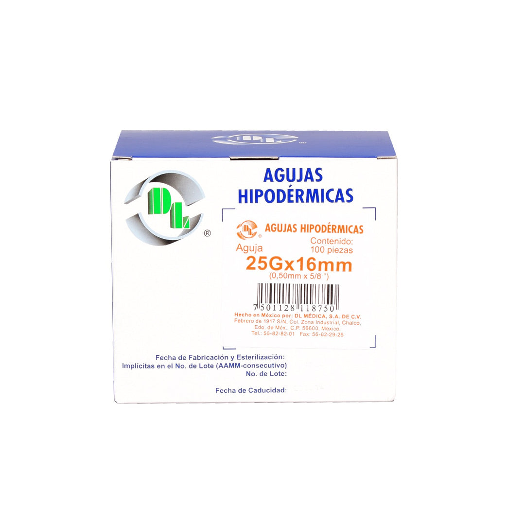 AGUJA HIPODÉRMICA 25G X 16 MM DL