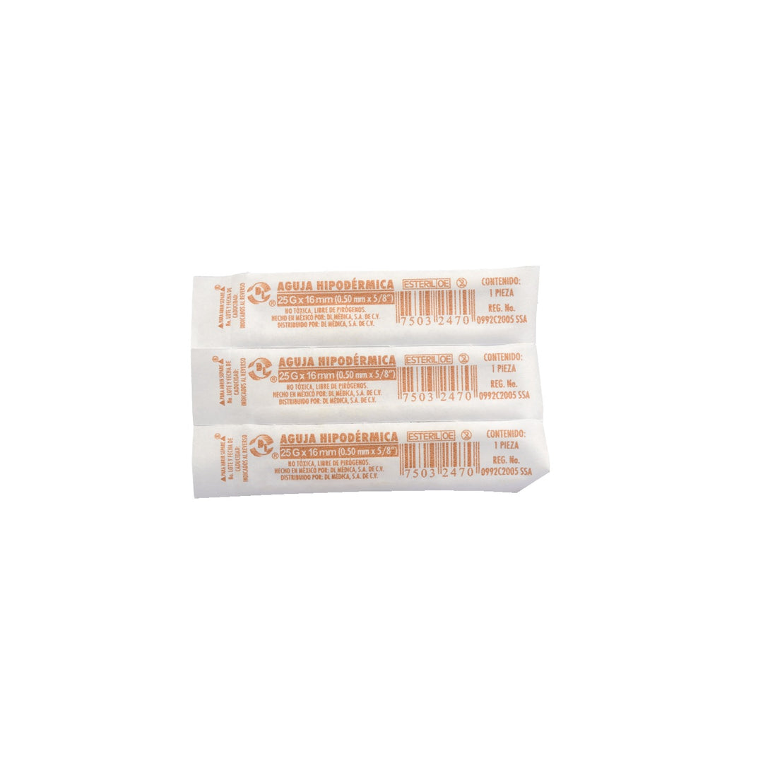 AGUJA HIPODÉRMICA 25G X 16 MM DL