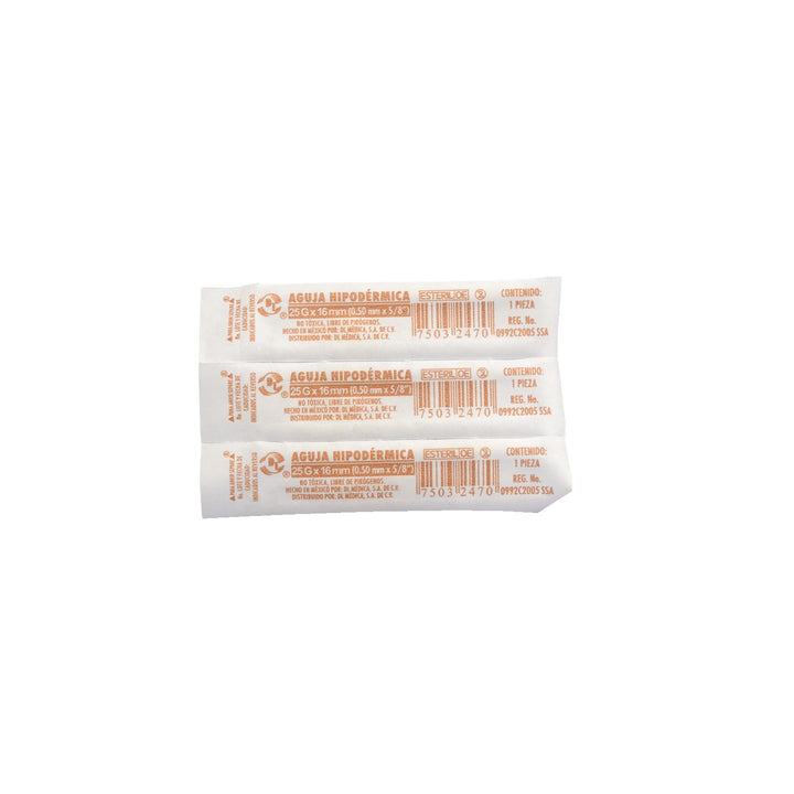 AGUJA HIPODÉRMICA 25G X 16 MM DL