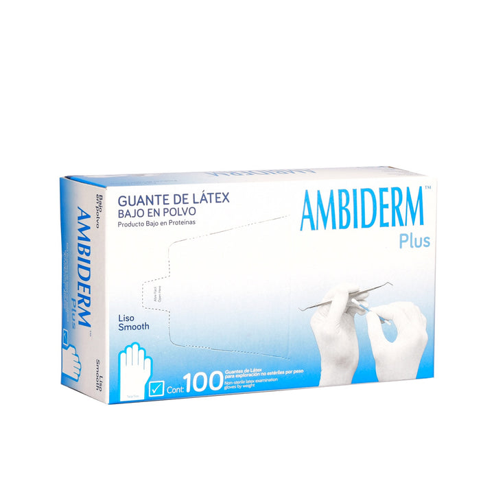 GUANTE DE LATEX PLUS AZUL CH AMBIDERM