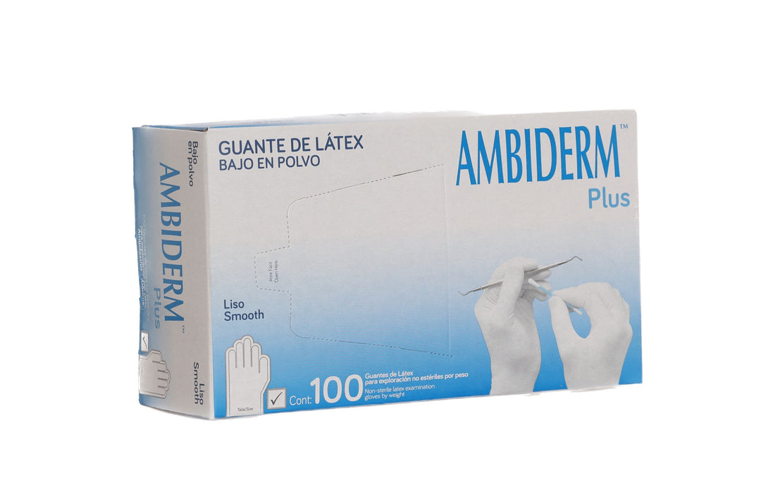 GUANTE DE LATEX PLUS BLANCO M AMBIDERM