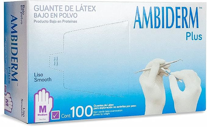 GUANTE DE LATEX PLUS VIOLETA M AMBIDERM