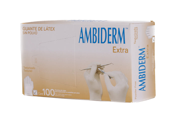 GUANTE DE LATEX EXTRA BLANCO M AMBIDERM