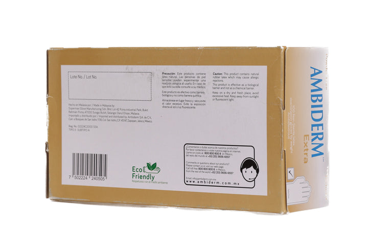 GUANTE DE LATEX EXTRA BLANCO M AMBIDERM