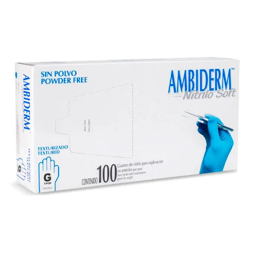 GUANTE DE NITRILO AZUL G AMBIDERM