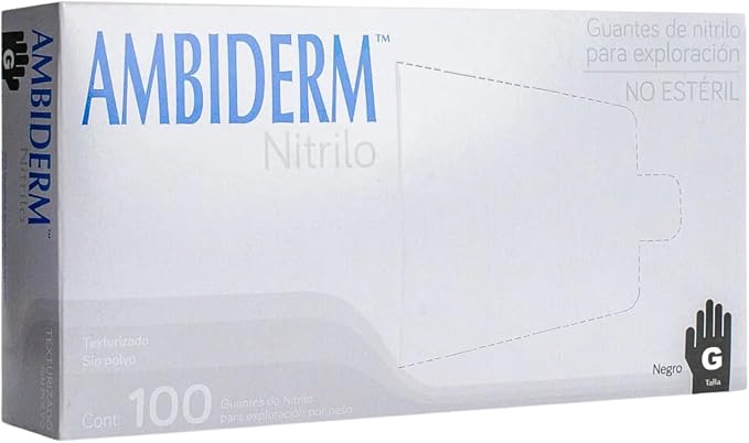 GUANTE DE NITRILO NEGRO G AMBIDERM