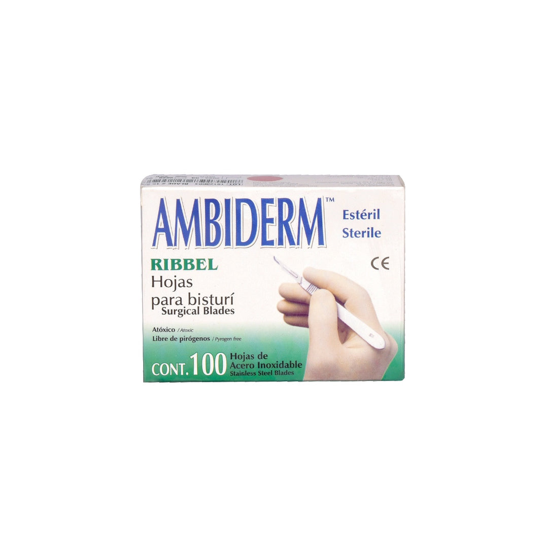 060.483.0141 HOJA DE BISTURÍ AMBIDERM ACERO INOXIDABLE 15