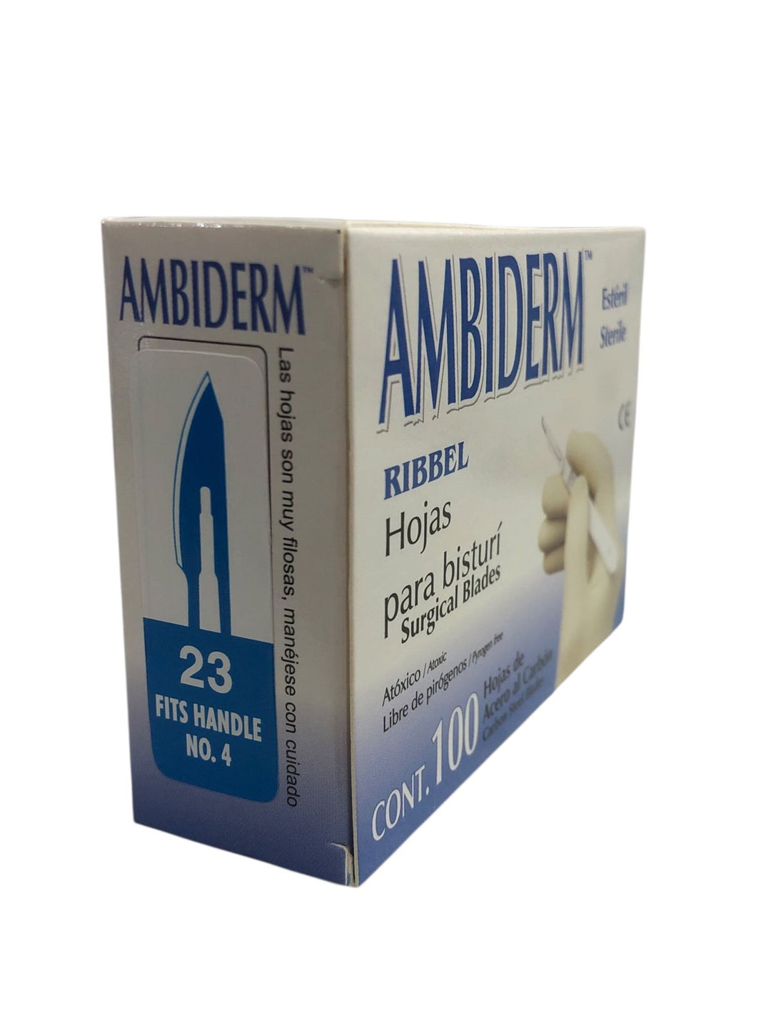 060.483.0174 HOJA DE BISTURI AMBIDERM ACERO AL CARBON 23