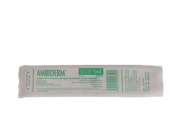 JERINGA 5 ML CON AGUJA 21x32 AMBIDERM
