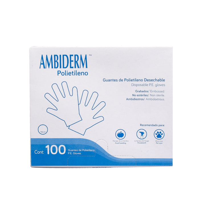 GUANTE DE POLIETILENO TRANSPARENTE G AMBIDERM