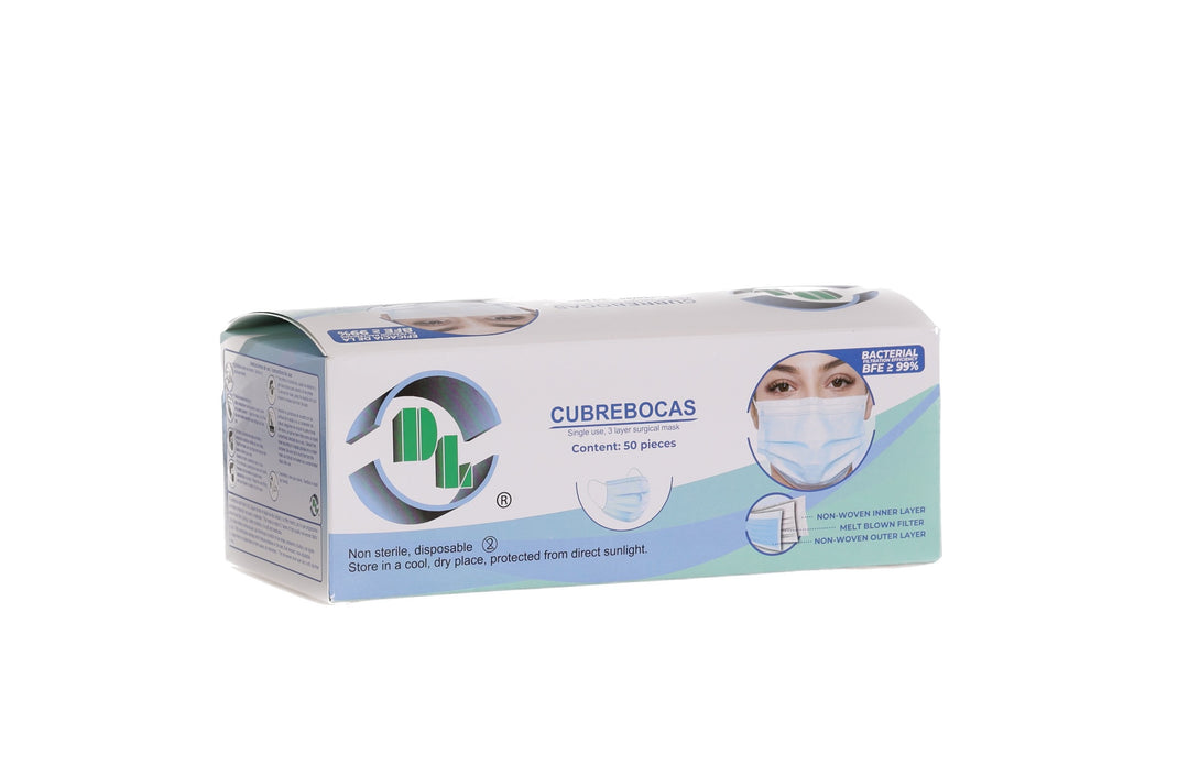 CUBREBOCAS TRICAPA AZUL DL
