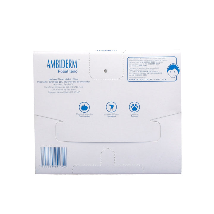 GUANTE DE POLIETILENO TRANSPARENTE M AMBIDERM