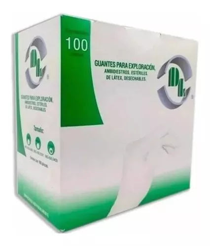 GUANTE DE LATEX ESTERIL BLANCO CH DL