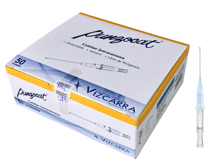 CATÉTER INTRAVENOSO NO RADIOPACO, CAL. 19G X 19MM. ESTÉRIL