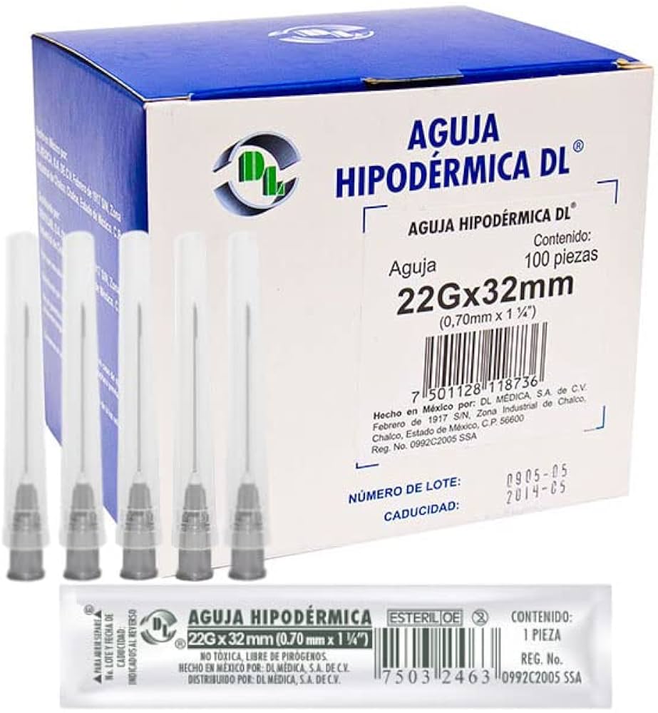 AGUJA HIPODÉRMICA 22G X 32 MM DL