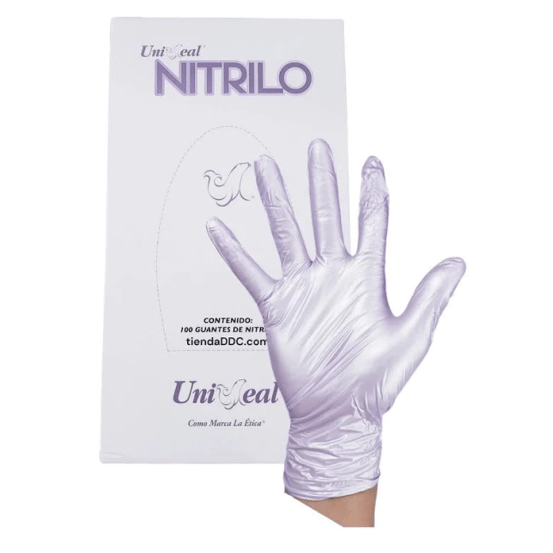 GUANTE DE NITRILO LILA METALICO CH UNISEAL