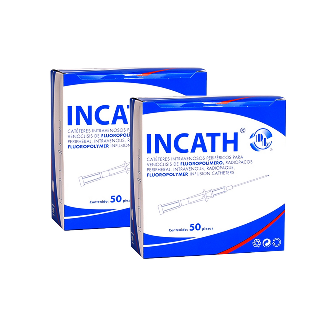 PACK 2-CATETER INCATH 22 G X 25 MM DL