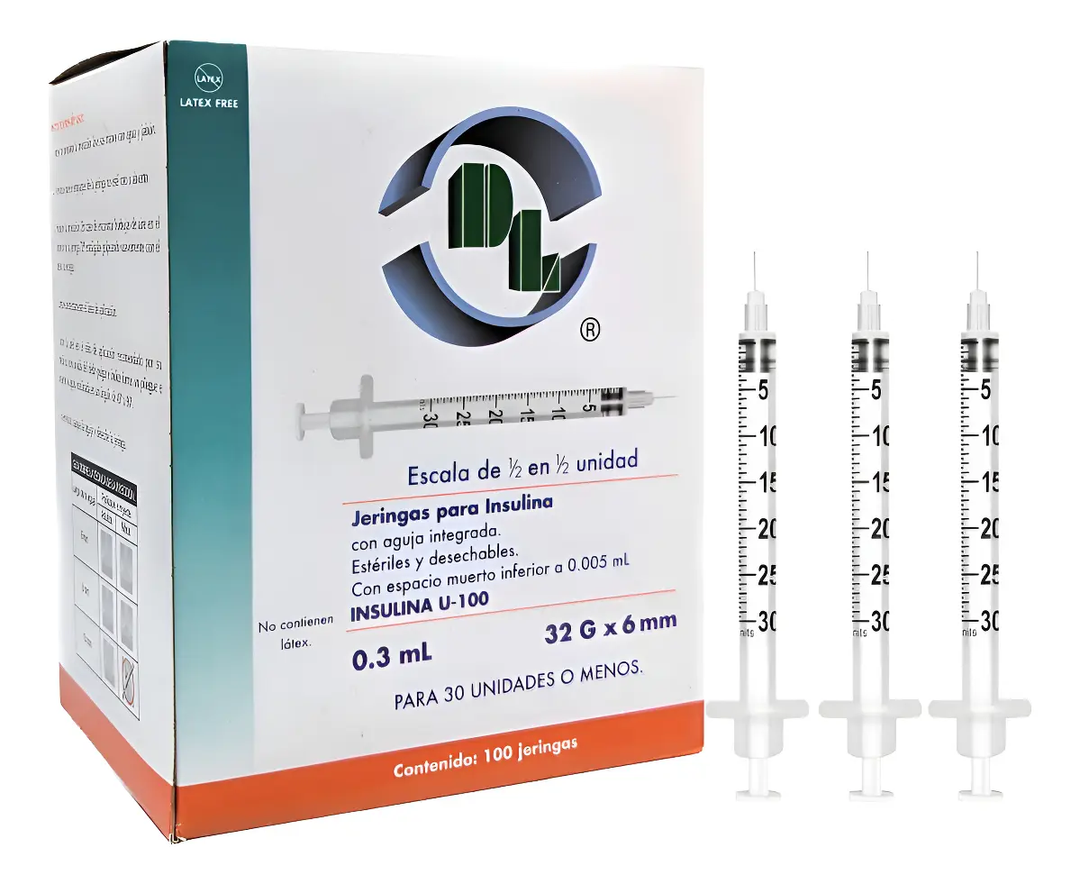 JERINGA HIPODÉRMICA 0.3 ML CON AGUJA 32x06 DL