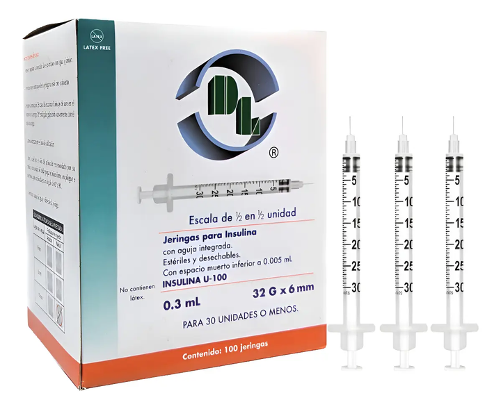 JERINGA HIPODÉRMICA 0.3 ML CON AGUJA 32x06 DL
