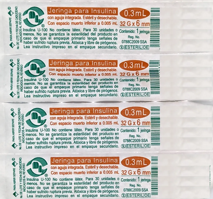 JERINGA HIPODÉRMICA 0.3 ML CON AGUJA 32x06 DL