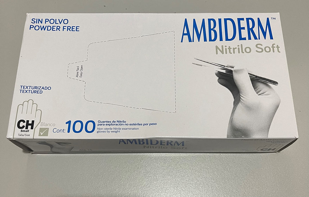 GUANTE DE NITRILO BLANCO CH AMBIDERM