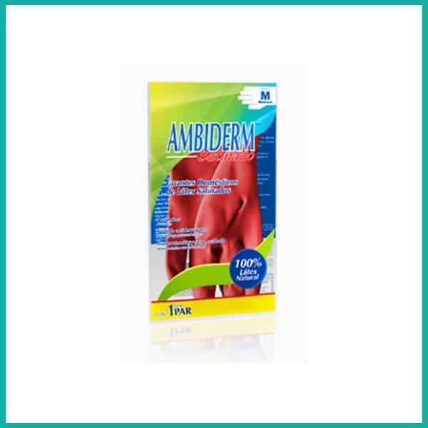 GUANTE DE MULTIUSO SATINADO ROJO M AMBIDERM