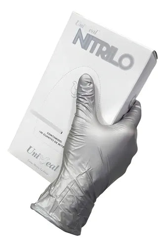 GUANTE DE NITRILO PLATA METALICO G UNISEAL
