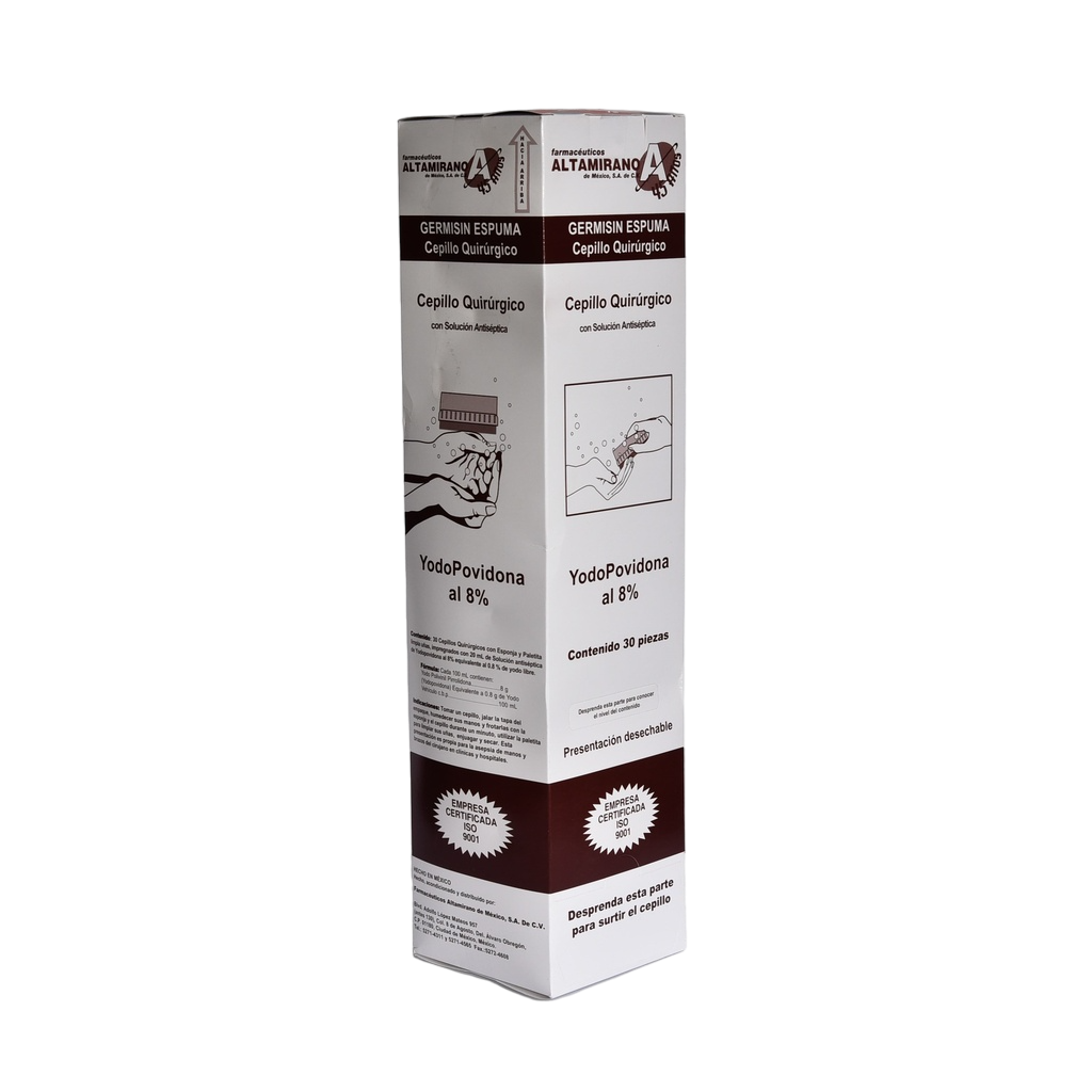 PACK 30-CEPILLO QUIRURGICO 20GR GERMISIN ALTAMIRANO