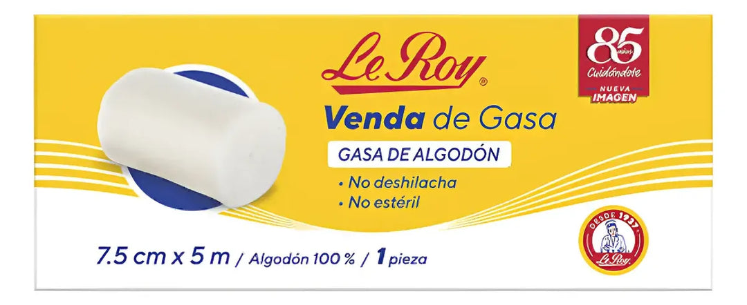 VENDA DE GASA 7.5CM X 5M 1PZ LE ROY