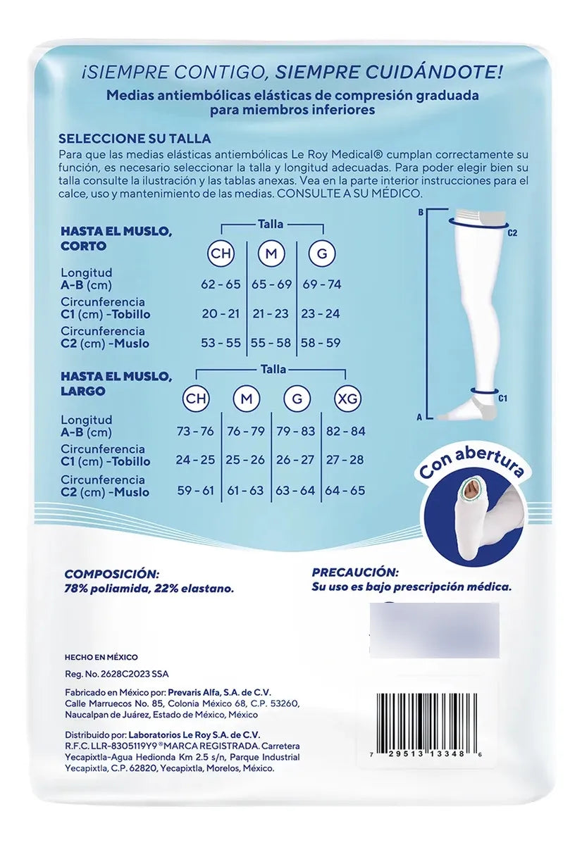 MEDIA ANTIEMBOLICA RODILLA M LE ROY