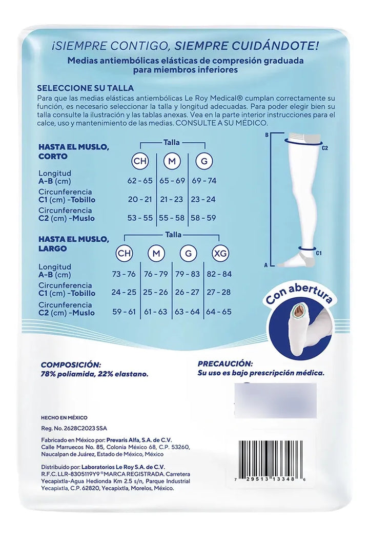 MEDIA ANTIEMBOLICA RODILLA M LE ROY